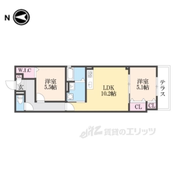 クリエオーレ天理の間取り