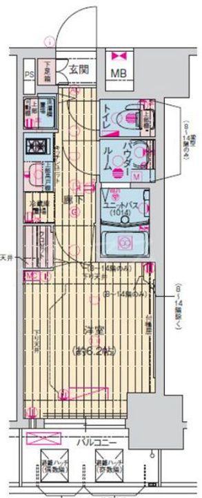 プレサンス扇町駅前の間取り