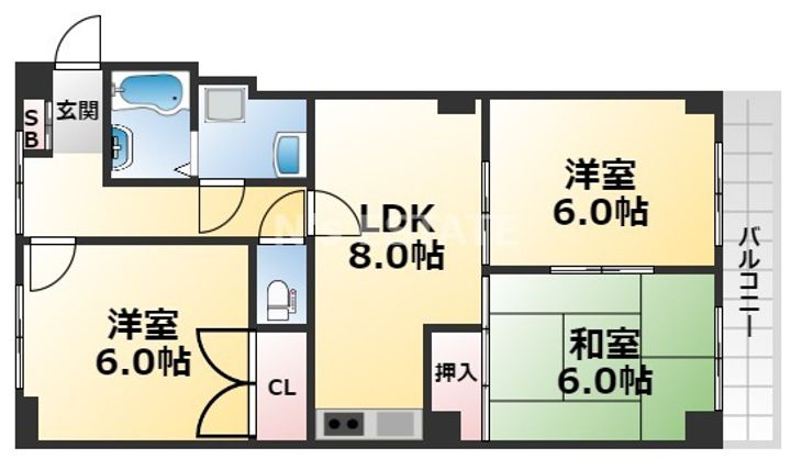 ロイヤルコートナグラの間取り