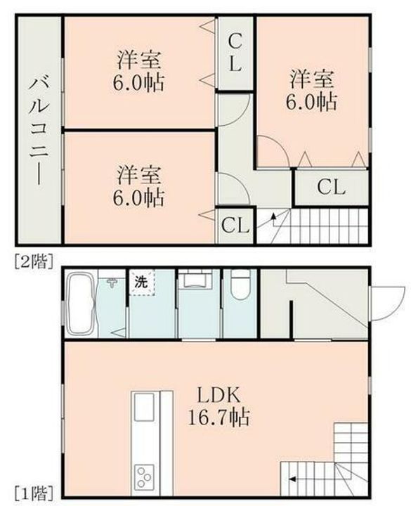 熊本県熊本市東区御領2(一戸建)の賃貸物件の間取り