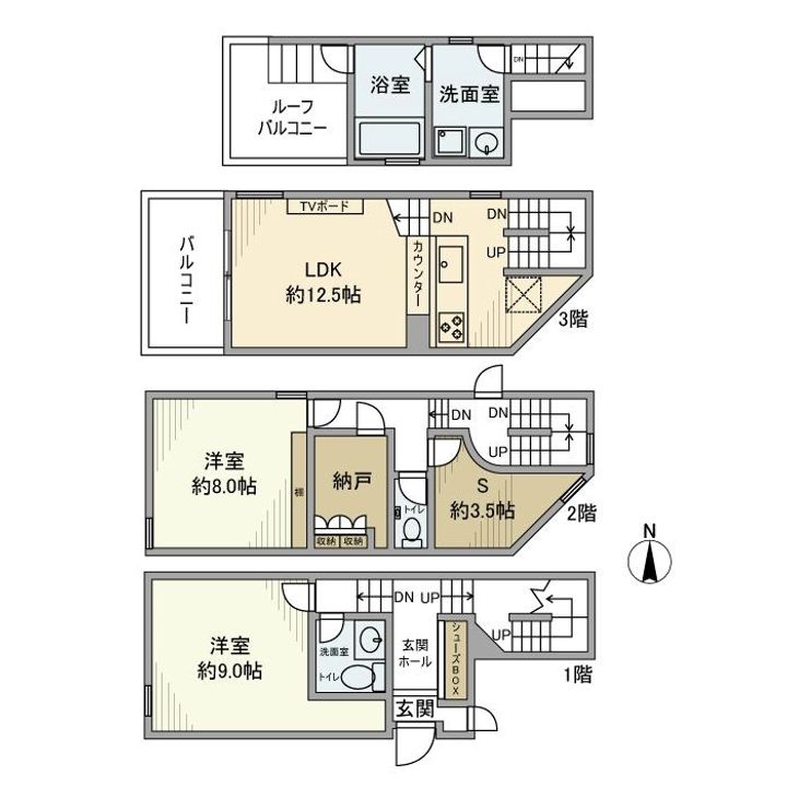 東京都目黒区下目黒2(一戸建)の賃貸物件の間取り