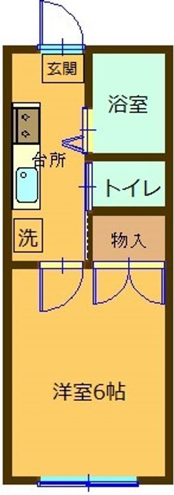 宮城県多賀城市留ケ谷1(アパート)の賃貸物件の間取り