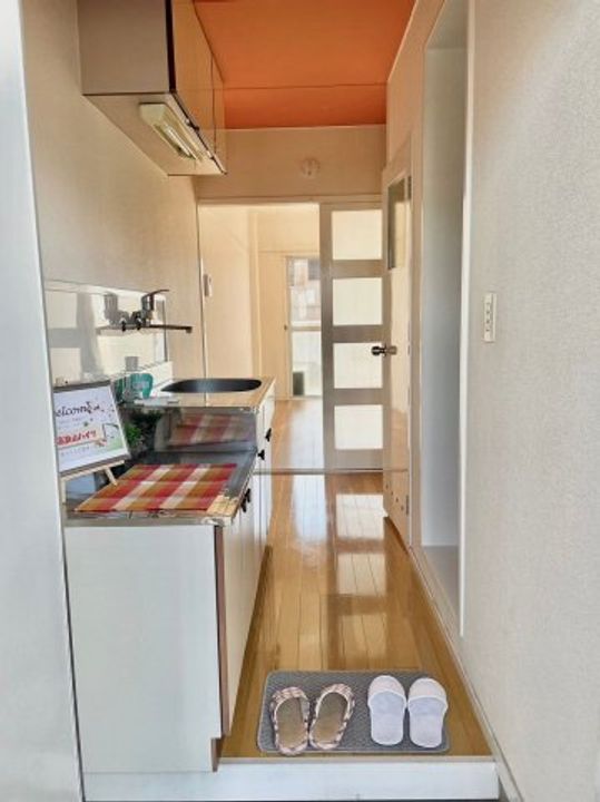 高良山ハイツの玄関