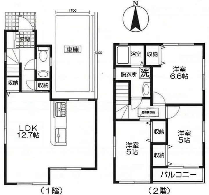 東京都練馬区南大泉1(一戸建)の賃貸物件の間取り