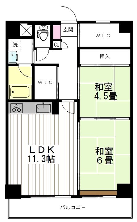 エクレール花壇の間取り