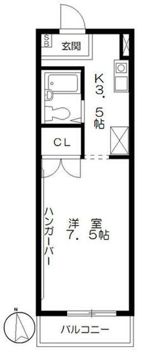 フラット・ベルビルの間取り