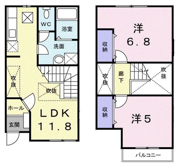 プレーザントハウスDの間取り