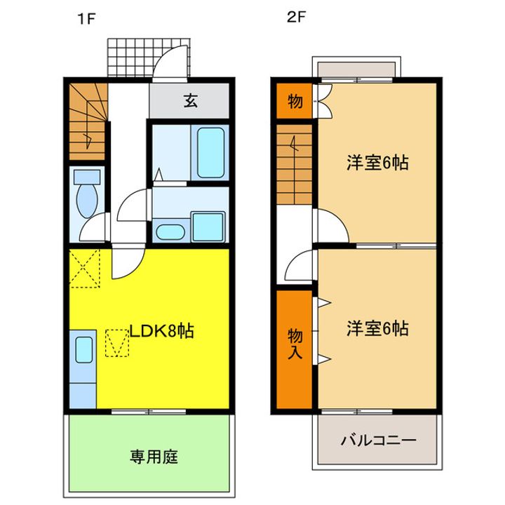 岐阜県岐阜市野一色6(一戸建)の賃貸物件の間取り