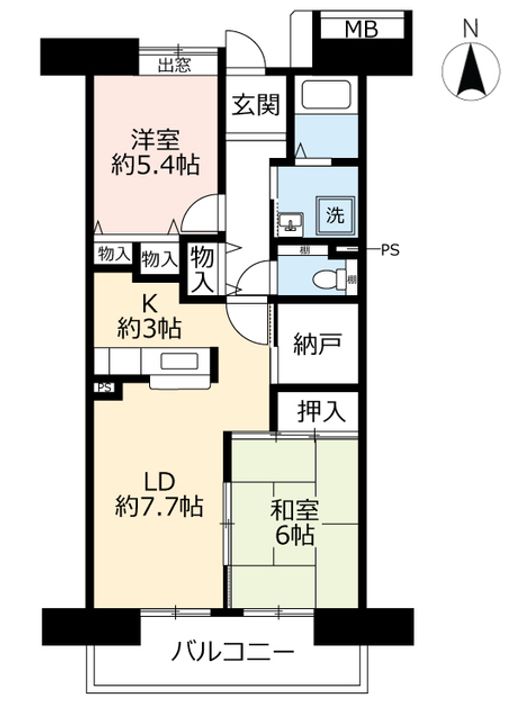 URコンフォール城山の間取り