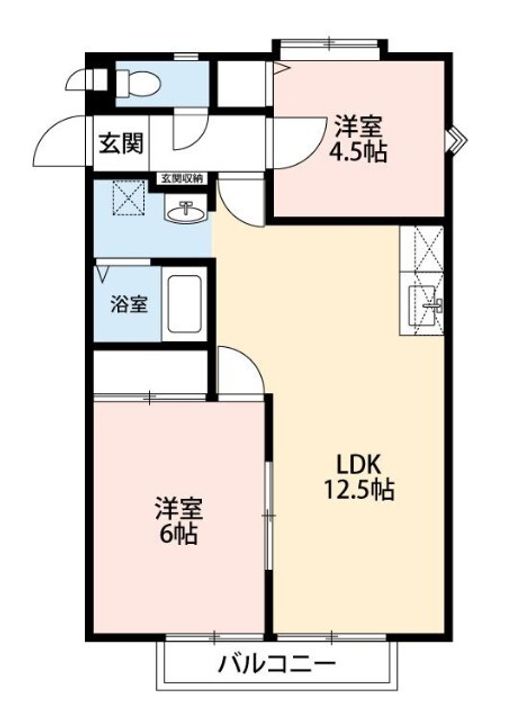 ヒルズソシアBの間取り