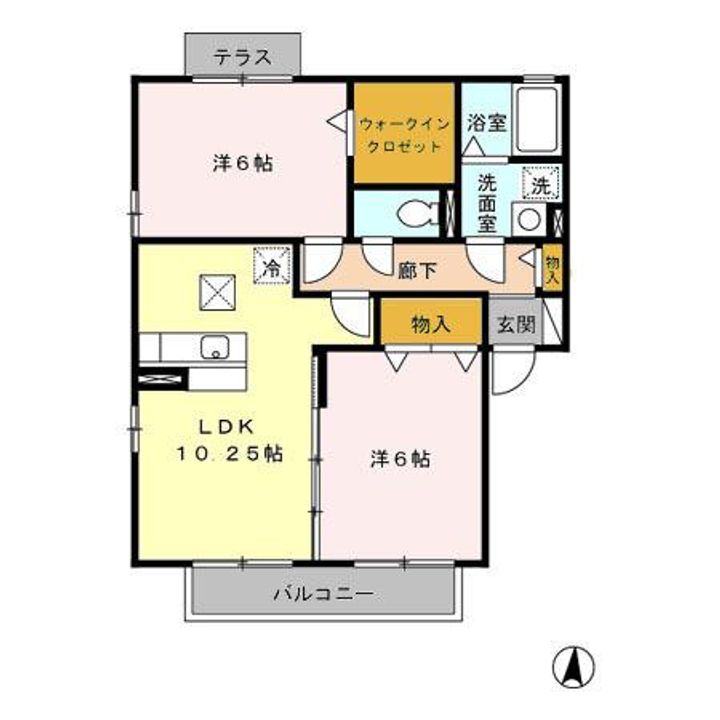 ルピナ竹松本町A棟の間取り