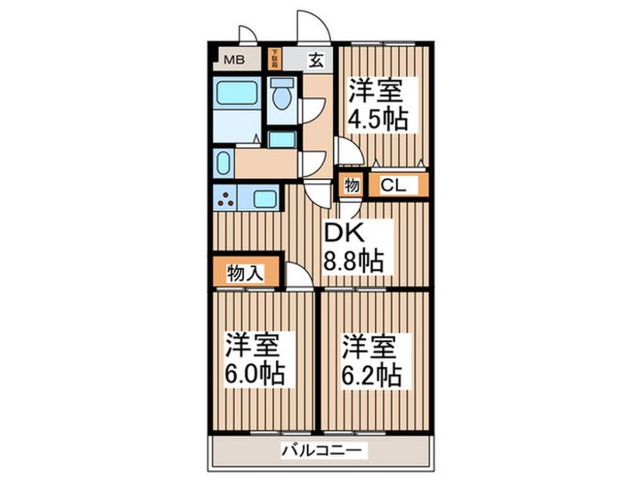 ヴェルデステージ南林間の間取り