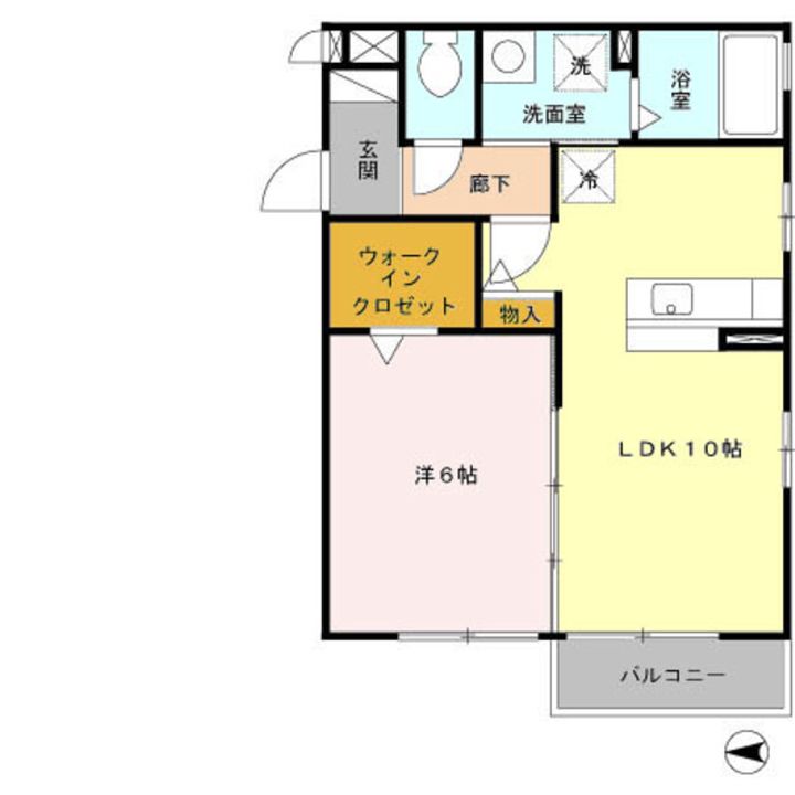 神奈川県厚木市関口(アパート)の賃貸物件の間取り