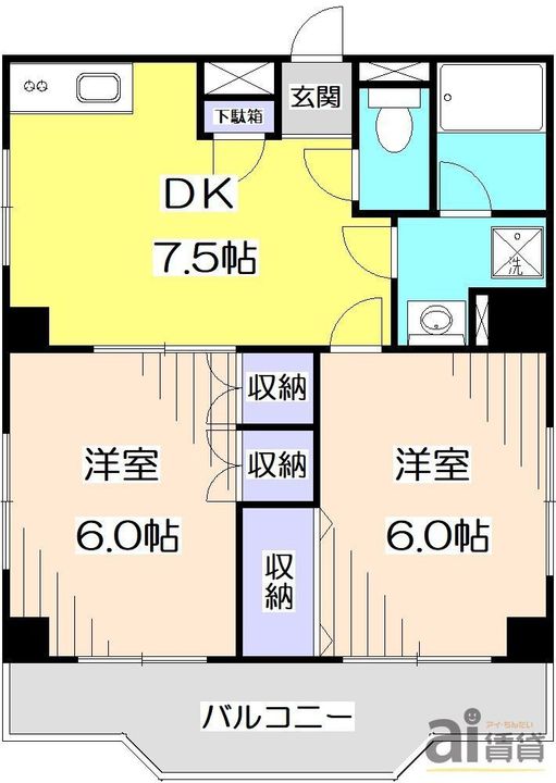 東京都練馬区上石神井1(マンション)の賃貸物件の間取り