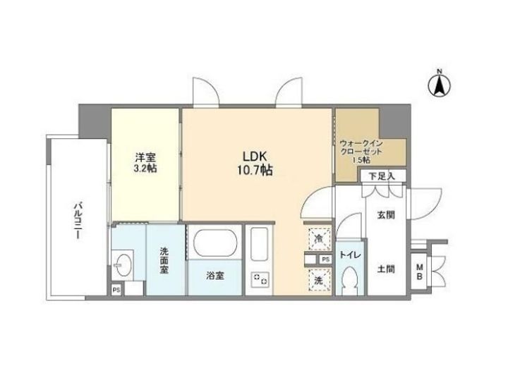 東京都台東区浅草6(マンション)の賃貸物件の間取り
