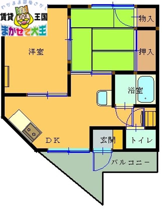 旭町コーポの間取り