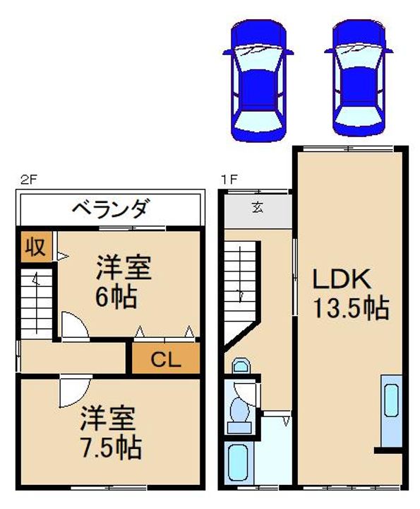 大阪府枚方市招提南町1(一戸建)の賃貸物件の間取り