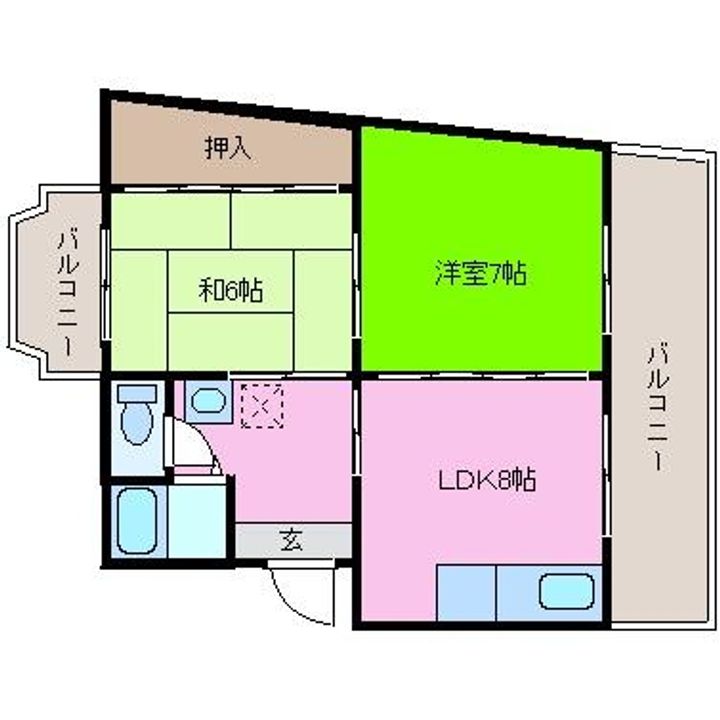 メゾンド・ギャルソンIの間取り