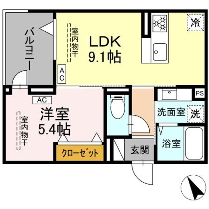 グリシーナ鵠沼石上の間取り