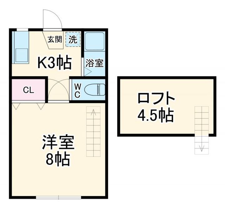 ハイツアティック Bの間取り