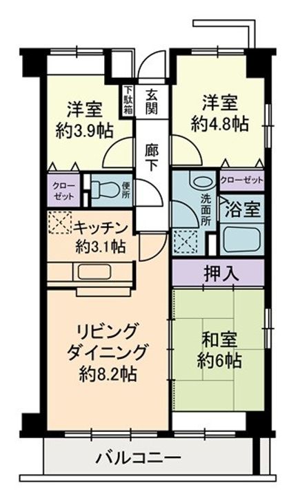 ちがさきニューハムレットの間取り