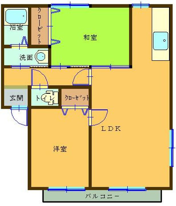 グランドゥールマルナカ 1号棟の間取り