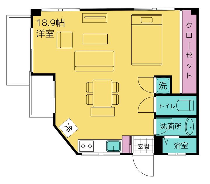 東江アパートの間取り