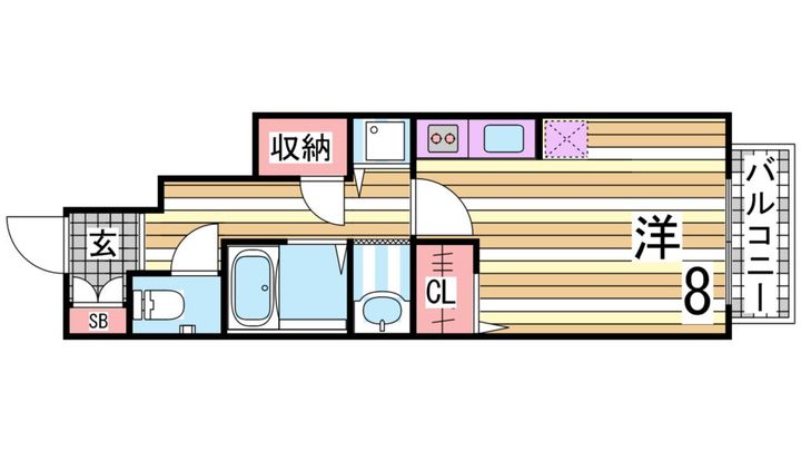 兵庫県神戸市西区長畑町(アパート)の賃貸物件の間取り