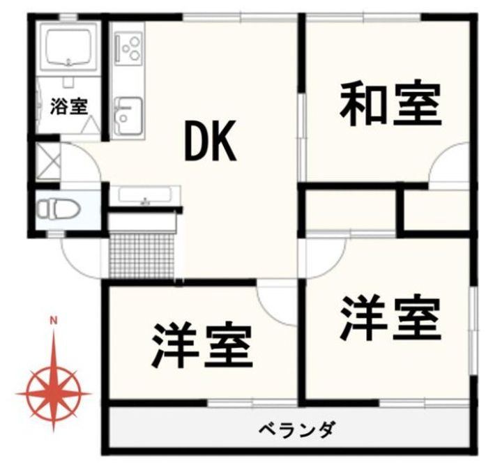 高松市のオススメの賃貸物件の間取り