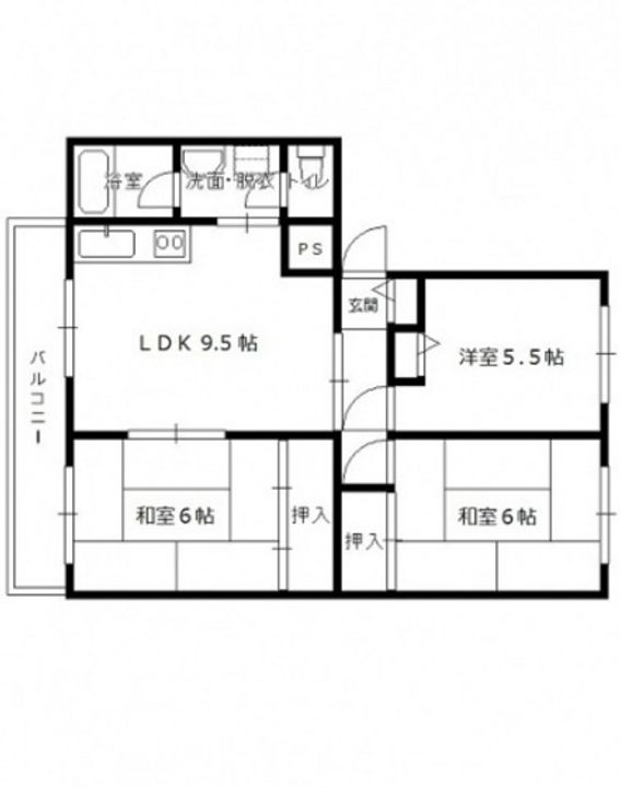 増原マンションの間取り