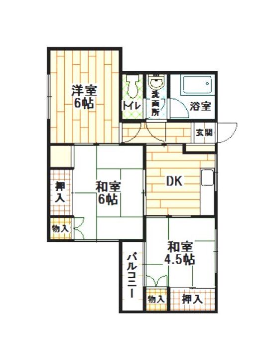 ミリオンコーポラス三萩野の間取り