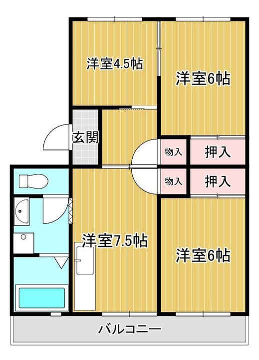 旭ハイツの間取り