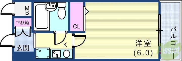 エスリード三宮第2の間取り