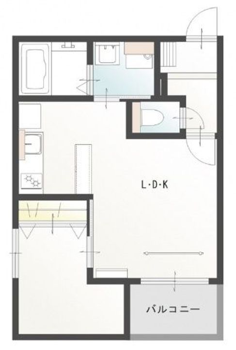 Lien広中新開の間取り