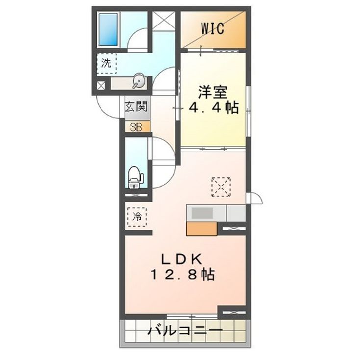 D-chambre幸町の間取り