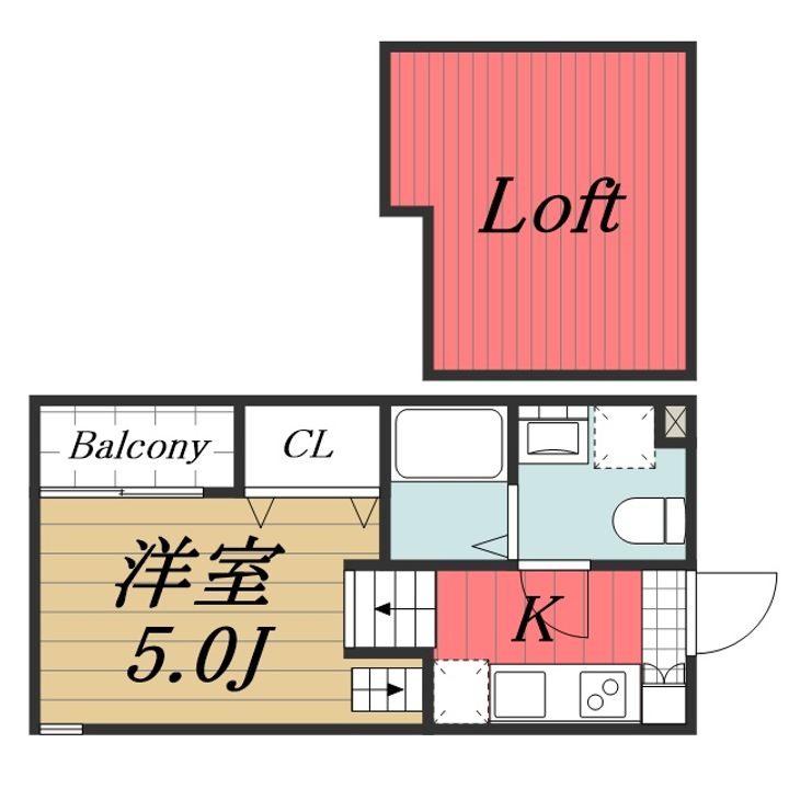 千葉県千葉市稲毛区稲毛東6(アパート)の賃貸物件の間取り