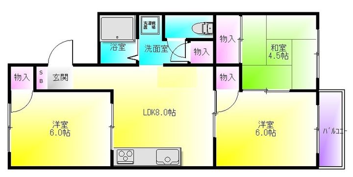 ガーデンハイツ中村の間取り