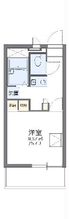 レオパレス竹原の間取り