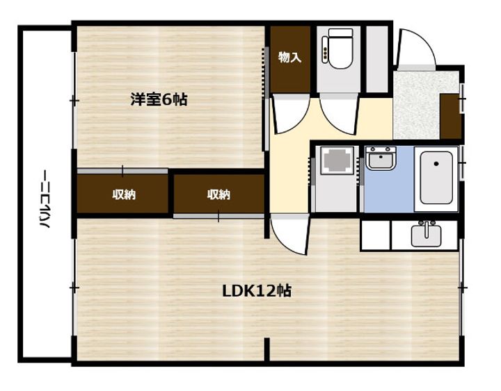 広島県呉市和庄2(マンション)の賃貸物件の間取り