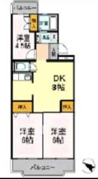 神奈川県伊勢原市石田(マンション)の賃貸物件の間取り