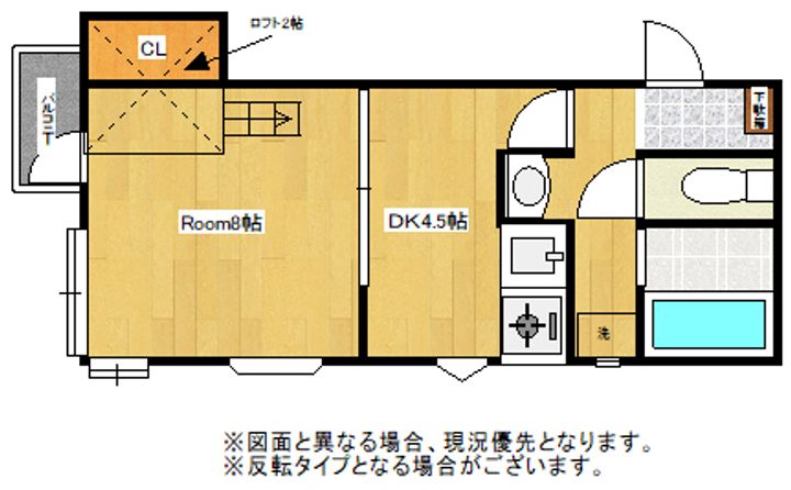 宮城県仙台市太白区松が丘(アパート)の賃貸物件の間取り