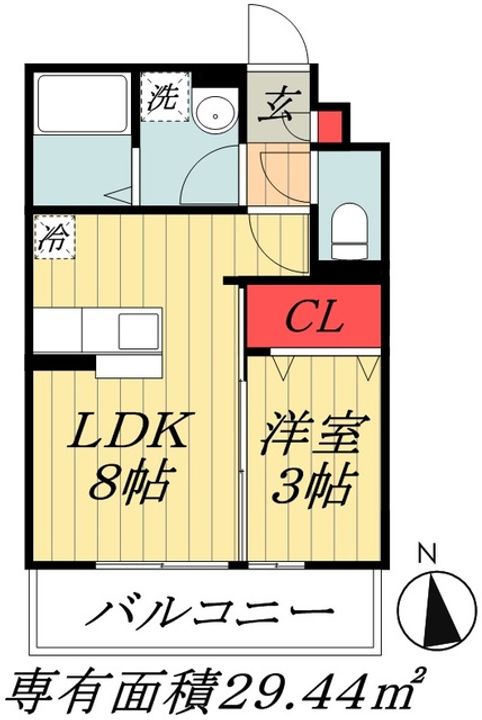 千葉県市川市新井1(アパート)の賃貸物件の間取り