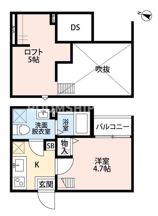 埼玉県さいたま市北区宮原町2(アパート)の賃貸物件の間取り