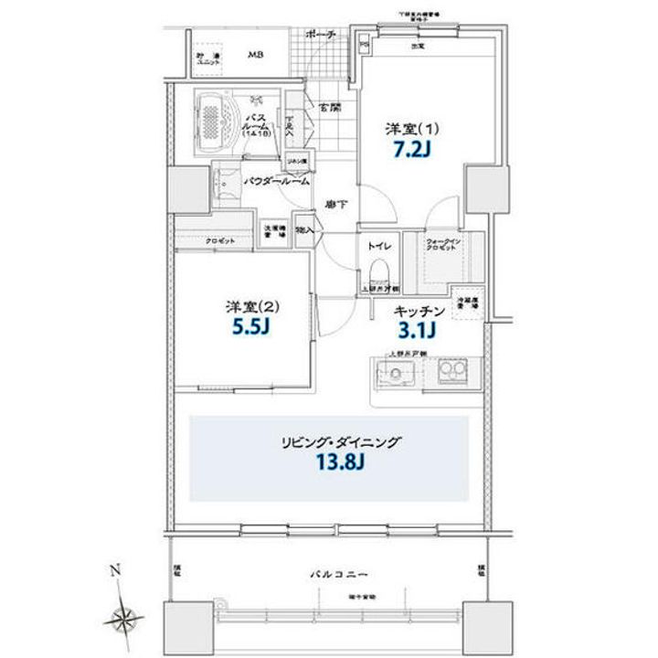 シティタワー郡山の間取り