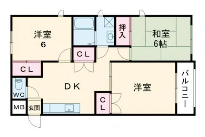 フィルコート東羽倉崎Bの間取り
