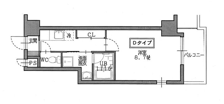 京都府京都市上京区十四軒町(マンション)の賃貸物件の間取り