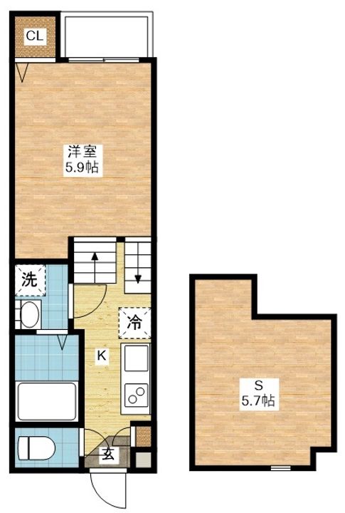 長崎県長崎市金堀町(アパート)の賃貸物件の間取り