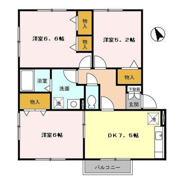 リバーサイドシャトー ABCの間取り