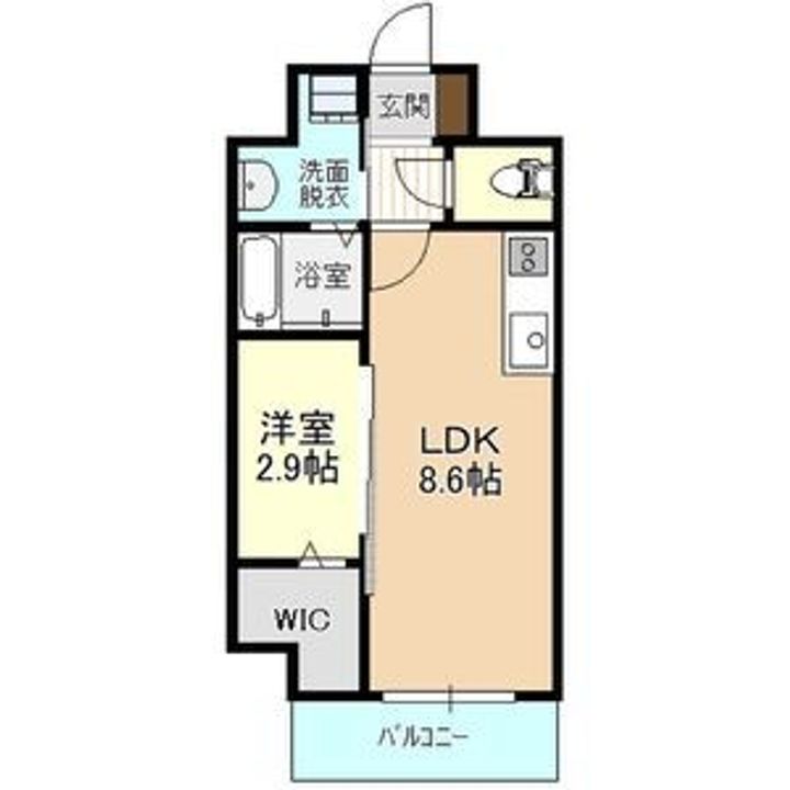 栃木県宇都宮市大通り3(マンション)の賃貸物件の間取り