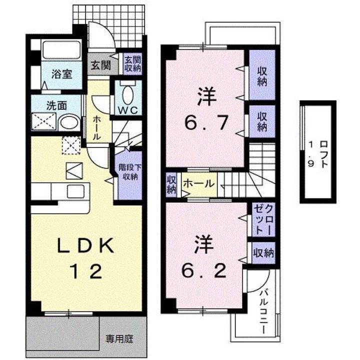 和歌山県和歌山市西浜(アパート)の賃貸物件の間取り